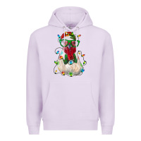 Lilac christmas rooster Premium Hoodie - RanaPortraitStore
