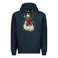Navy christmas rooster Premium Hoodie - RanaPortraitStore