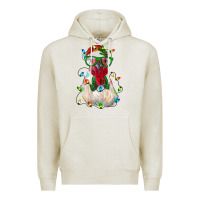 Oatmeal Heather christmas rooster Premium Hoodie - RanaPortraitStore