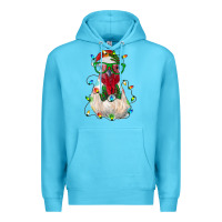 Ocean Blue christmas rooster Premium Hoodie - RanaPortraitStore