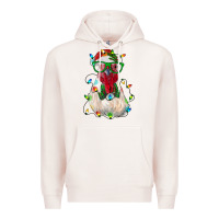 Pale Pink christmas rooster Premium Hoodie - RanaPortraitStore