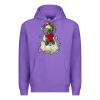 Purple christmas rooster Premium Hoodie - RanaPortraitStore