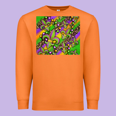 Mardi Gras Carnival Fleur De Lis Premium Sweatshirt Designed By Jasminsmagicworld