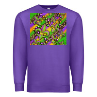 Purple mardi gras carnival fleur de lis Premium Sweatshirt - Jasminsmagicworld