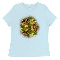 Camouflage And Leopard Patch Ladies Tee | Teevron