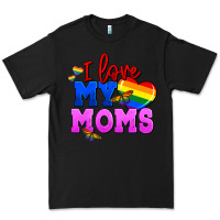 Black I love my moms Premium Tee - FaDigitalArtStudio