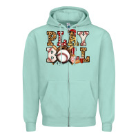 Baseball Play Ball Zipper Hoodie | Teevron