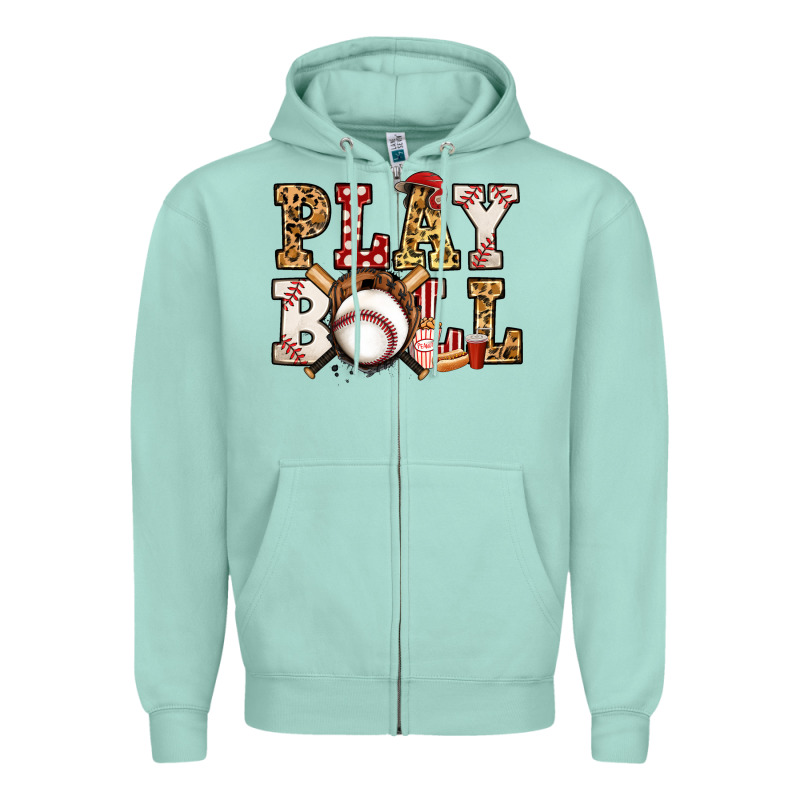 Baseball Play Ball Zipper Hoodie by Jasminsmagicworld | Teevron
