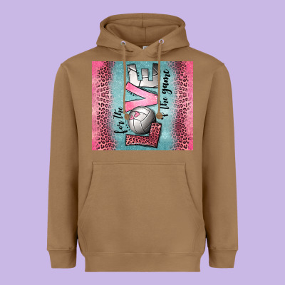 For The Love Of The Game Volleyball Heavyweight Hoodie Designed By Jasminsmagicworld