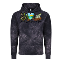 Cloud Black Camouflage Peace Love Striped Bass Vintage Hoodie - LillyAllenDesigns