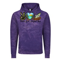 Cloud Purple Camouflage Peace Love Striped Bass Vintage Hoodie - LillyAllenDesigns