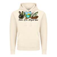 Vintage Artic Camouflage Peace Love Striped Bass Vintage Hoodie - LillyAllenDesigns