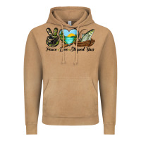 Vintage Camel Camouflage Peace Love Striped Bass Vintage Hoodie - LillyAllenDesigns