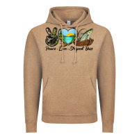 Vintage Coffee Camouflage Peace Love Striped Bass Vintage Hoodie - LillyAllenDesigns