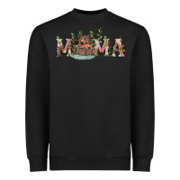 Black Mama with bear and daisy Heavyweight Sweatshirt - RanaPortraitStore