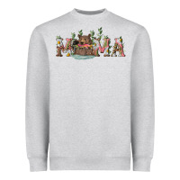Heather Grey Mama with bear and daisy Heavyweight Sweatshirt - RanaPortraitStore