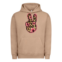 Pigment Burro Floral Leopard Peace Sign Urban Hoodie - Jasminsmagicworld