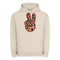 Pigment French Oak Floral Leopard Peace Sign Urban Hoodie - Jasminsmagicworld