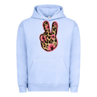 Pigment Grape Ice Floral Leopard Peace Sign Urban Hoodie - Jasminsmagicworld