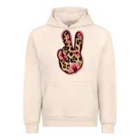 Sandshell Floral Leopard Peace Sign Urban Hoodie - Jasminsmagicworld