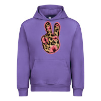 Tulip Floral Leopard Peace Sign Urban Hoodie - Jasminsmagicworld