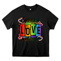 Black spread love not hate Heavy Core Tee - OliviaCreatesArt