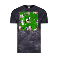 Cloud Black holstein cows seamless pattern Vintage Tee - BundleAndBundleShop