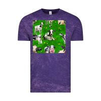 Cloud Purple holstein cows seamless pattern Vintage Tee - BundleAndBundleShop