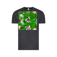 Vintage Black holstein cows seamless pattern Vintage Tee - BundleAndBundleShop