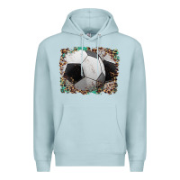 Blue Mist sports soccer background Premium Hoodie - Artiststas