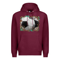 Burgundy sports soccer background Premium Hoodie - Artiststas
