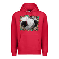 Cardinal sports soccer background Premium Hoodie - Artiststas