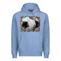 Colony Blue sports soccer background Premium Hoodie - Artiststas