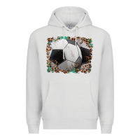 Dove Grey sports soccer background Premium Hoodie - Artiststas