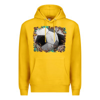 Lemon sports soccer background Premium Hoodie - Artiststas
