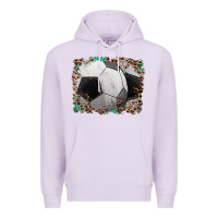Lilac sports soccer background Premium Hoodie - Artiststas