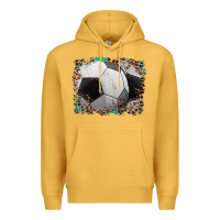 Mustard sports soccer background Premium Hoodie - Artiststas