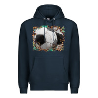 Navy sports soccer background Premium Hoodie - Artiststas