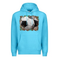 Ocean Blue sports soccer background Premium Hoodie - Artiststas