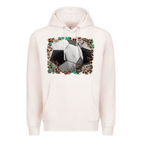 Pale Pink sports soccer background Premium Hoodie - Artiststas