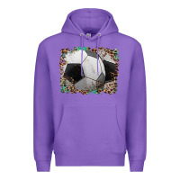 Purple sports soccer background Premium Hoodie - Artiststas