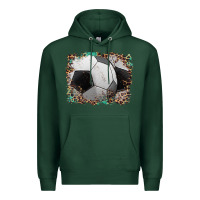 Sports Green sports soccer background Premium Hoodie - Artiststas