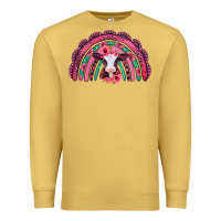Antique Gold valentines day pink gemstones baby calf rainbow Premium Sweatshirt - Jasminsmagicworld