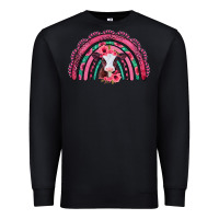 Black valentines day pink gemstones baby calf rainbow Premium Sweatshirt - Jasminsmagicworld