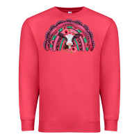 Cardinal valentines day pink gemstones baby calf rainbow Premium Sweatshirt - Jasminsmagicworld