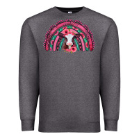 Charcoal Heather valentines day pink gemstones baby calf rainbow Premium Sweatshirt - Jasminsmagicworld