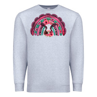 Heather Grey valentines day pink gemstones baby calf rainbow Premium Sweatshirt - Jasminsmagicworld