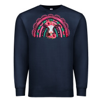 Navy valentines day pink gemstones baby calf rainbow Premium Sweatshirt - Jasminsmagicworld