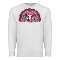 Oatmeal Heather valentines day pink gemstones baby calf rainbow Premium Sweatshirt - Jasminsmagicworld