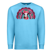 Ocean Blue valentines day pink gemstones baby calf rainbow Premium Sweatshirt - Jasminsmagicworld